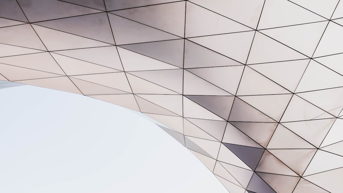 Low-poly portrait created using Delaunay triangulation with colorful geometric triangles